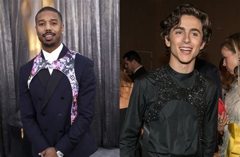 louis vuitton harness what does it do|Michael B. Jordan and Timothée Chala.